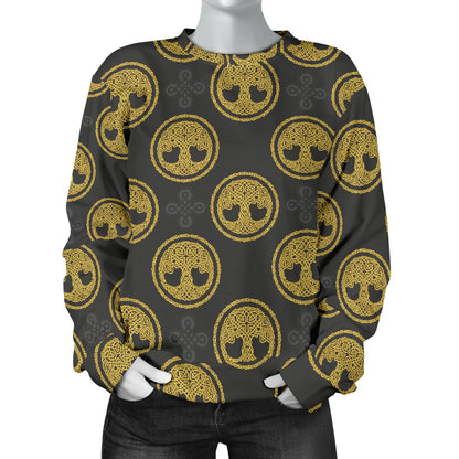 Celtic Tree of Life Design Women Long Sleeve Sweatshirt