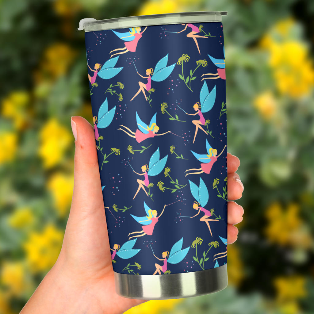 Fairy with flower Print Pattern Tumbler