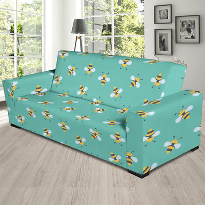 Bee Pattern Print Design 01 Sofa Slipcover