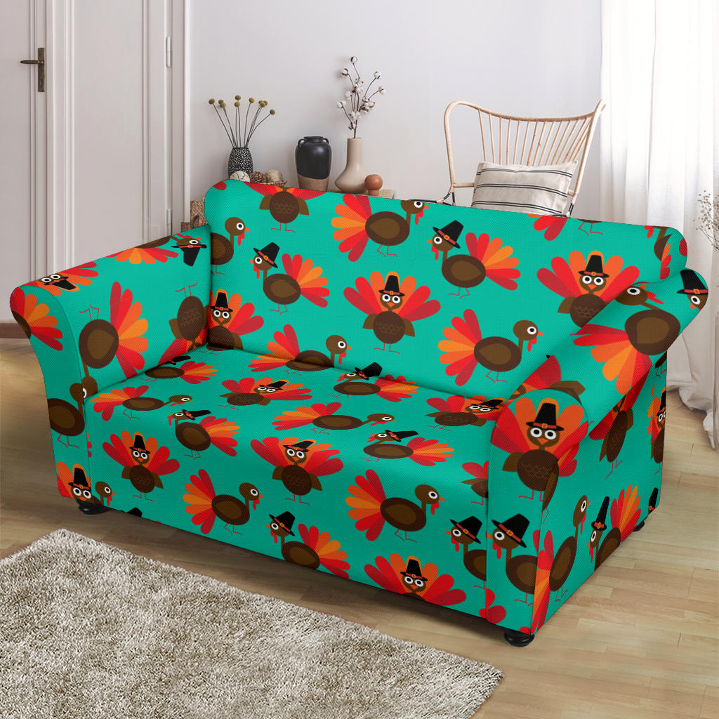 Thanksgiving Print Design LKS307 Loveseat Couch Slipcover