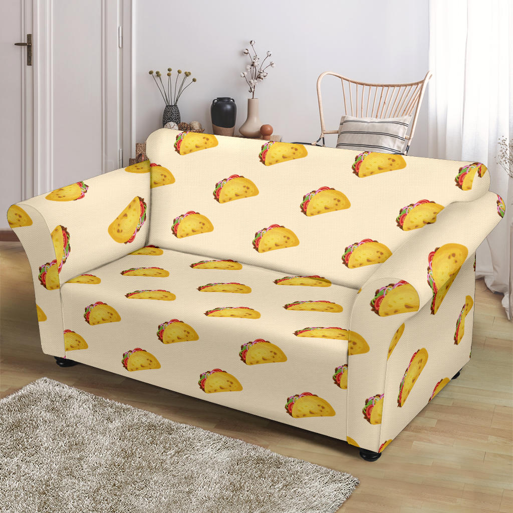 Taco Print Design LKS302 Loveseat Couch Slipcover