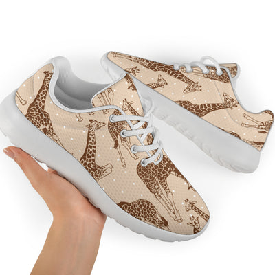 Giraffe Pattern Design Print Athletic Shoes