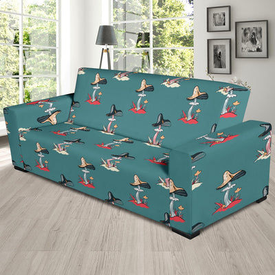 Mushroom Pattern Print Design A04 Sofa Slipcover