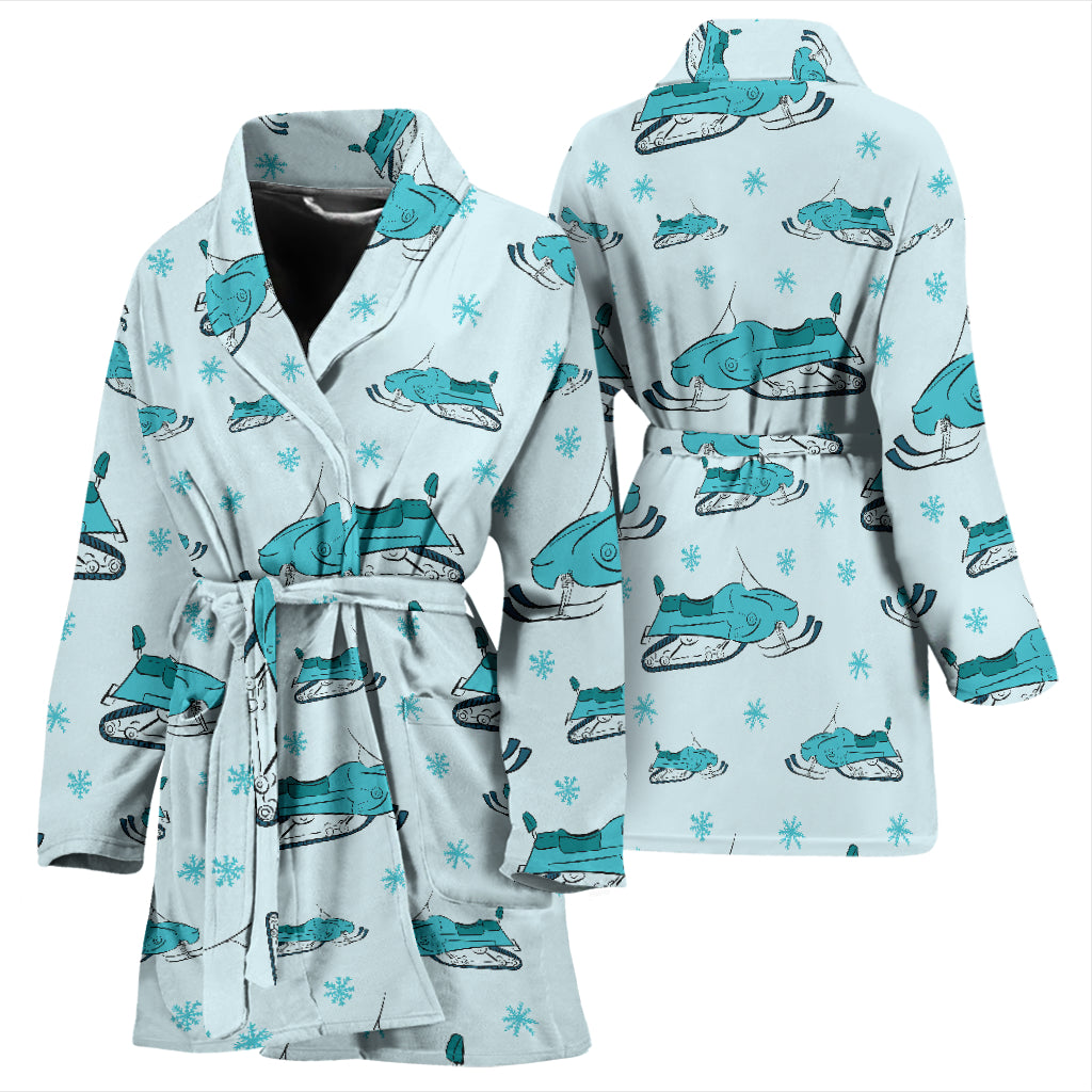 Snowmobile Print Design LKS301 Women Bathrobe