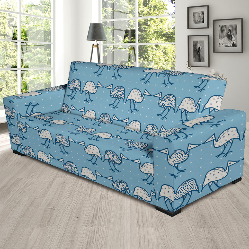 Emu Pattern Print Design 01 Sofa Slipcover