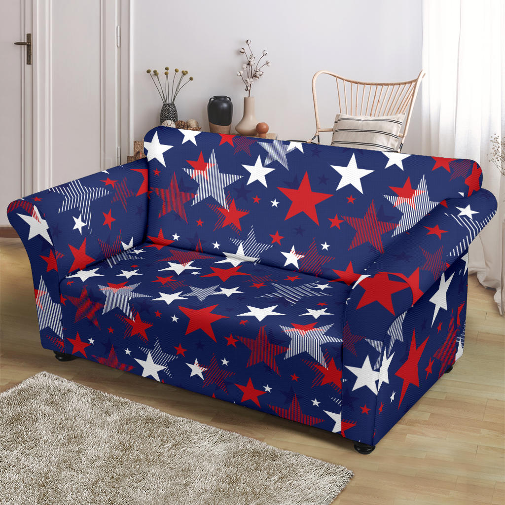 Star Print Design LKS304 Loveseat Couch Slipcover