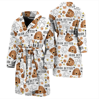 Setters Irish Print Design LKS301 Men Bathrobe