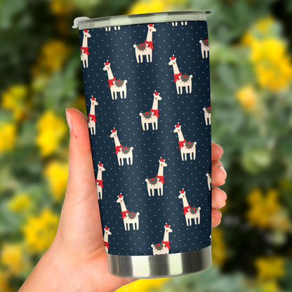Llama with Polka Dot Themed Print Tumbler