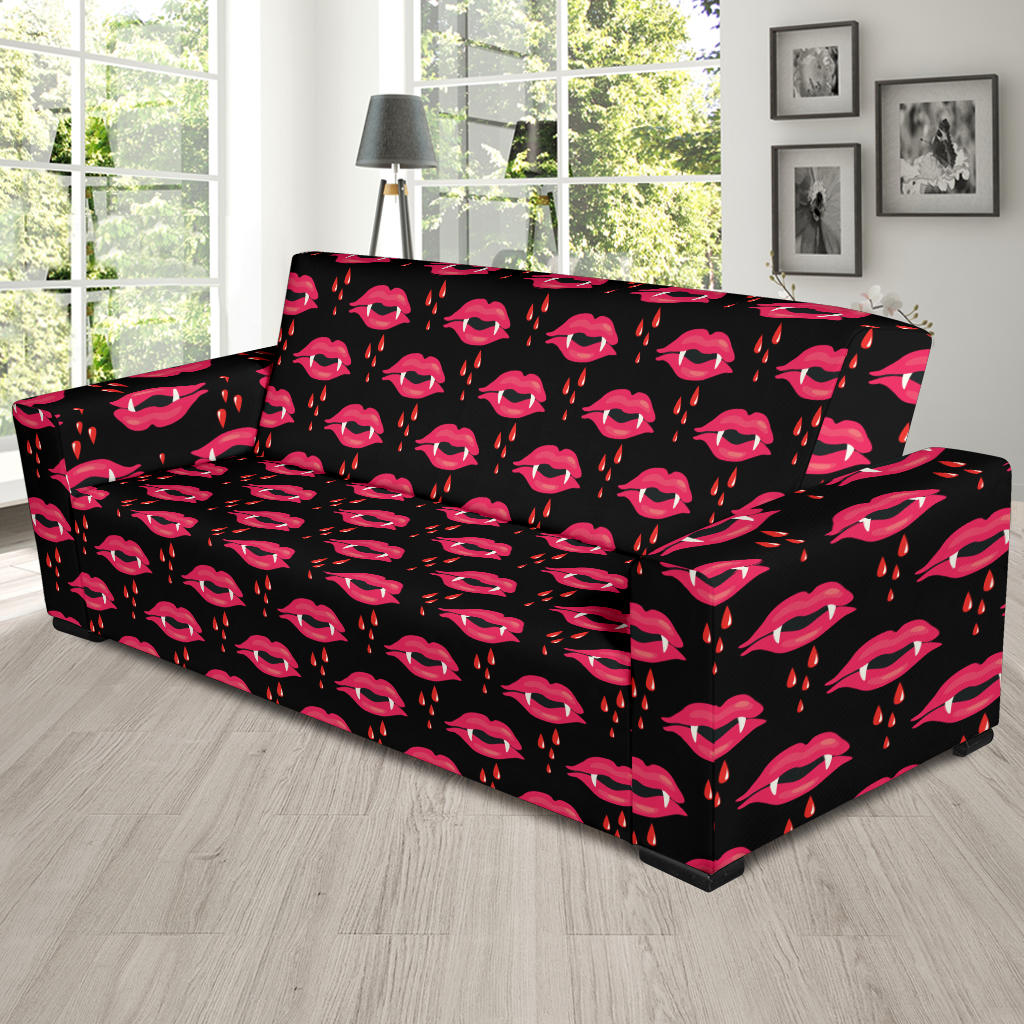 Vampire Lips Print Design LKS303 Sofa Slipcover