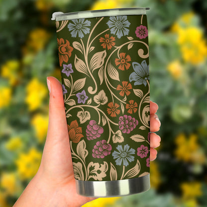 Floral Vintage Print Pattern Tumbler
