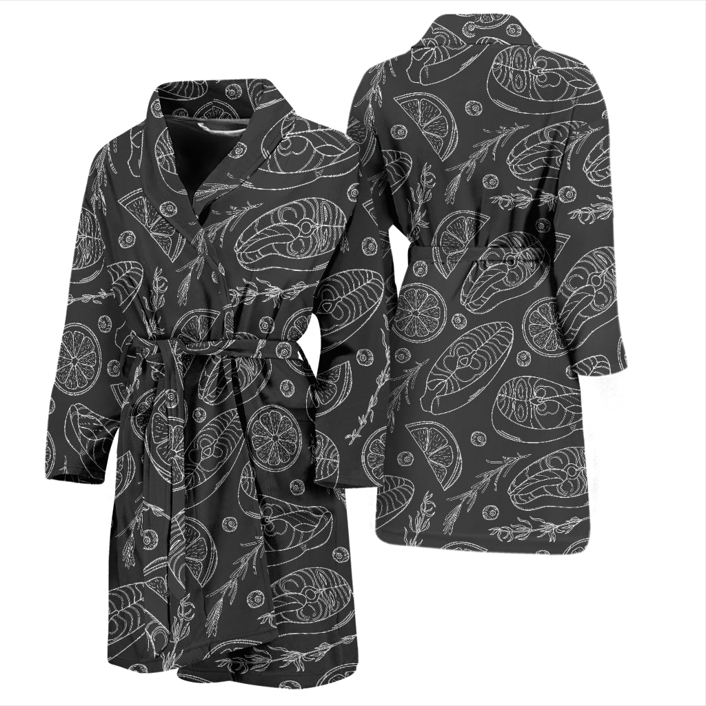 Steak Print Design LKS301 Men Bathrobe
