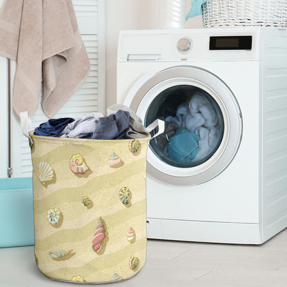 Beach with Seashell Theme Laundry Basket
