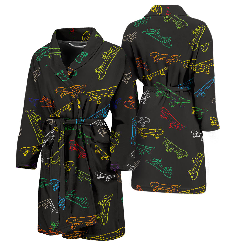 Skateboard Print Design LKS301 Men Bathrobe