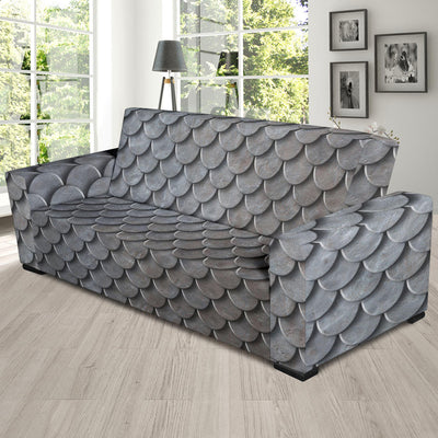 Armor Scales Pattern Print Design 03 Sofa Slipcover