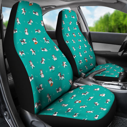 Siberian Huskies Print Design LKS303 Car Seat Covers