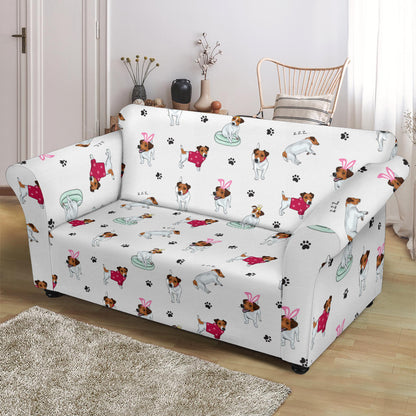 Russell Terriers Print Design LKS308 Loveseat Couch Slipcover