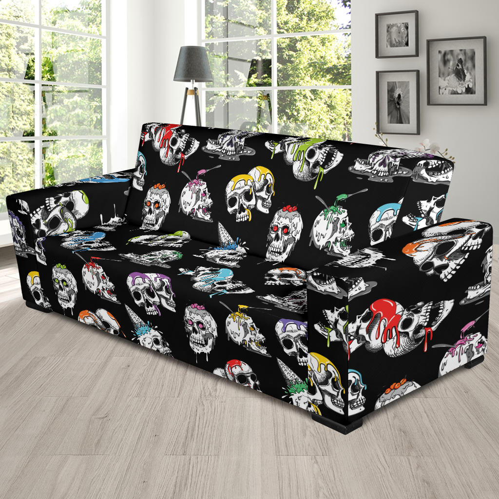 Skull Print Design LKS3013 Sofa Slipcover