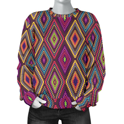 Southwestern Print  Women Long Sleeve Sweatshirt