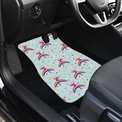Fairy with Rainbow Print Pattern Car Floor Mats Front Back