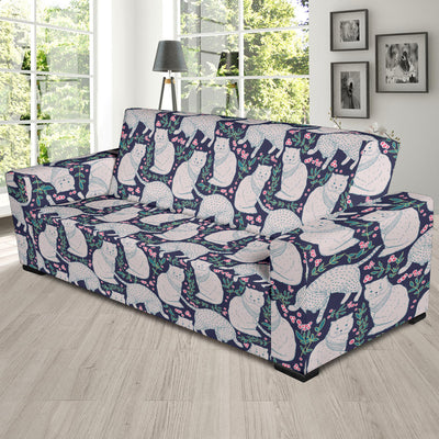 Cat Pattern Print Design 06 Sofa Slipcover