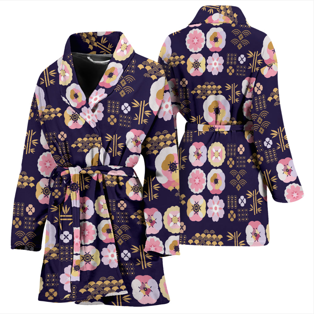 Sakura Japan Style Print Design LKS302 Women Bathrobe
