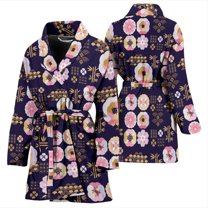 Sakura Japan Style Print Design LKS302 Women Bathrobe