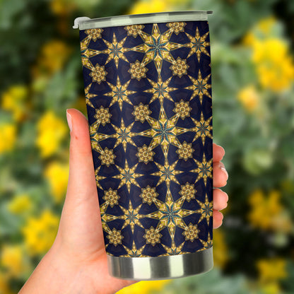 kaleidoscope Gold Print Design Tumbler