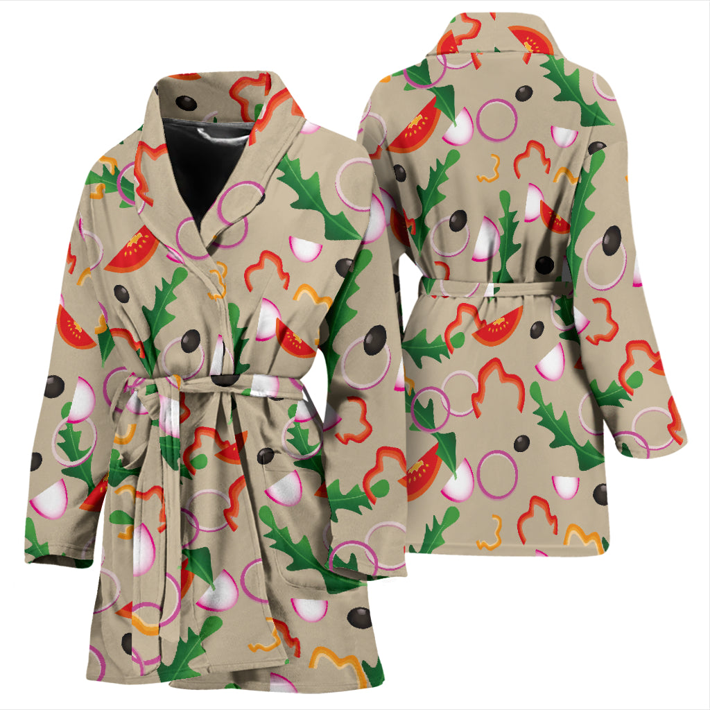 Salad Print Design LKS303 Women Bathrobe