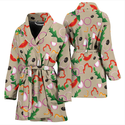 Salad Print Design LKS303 Women Bathrobe
