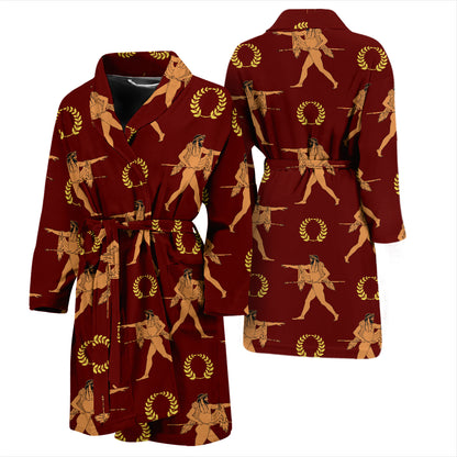 Ancient Greek Print Design LKS307 Men Bathrobe