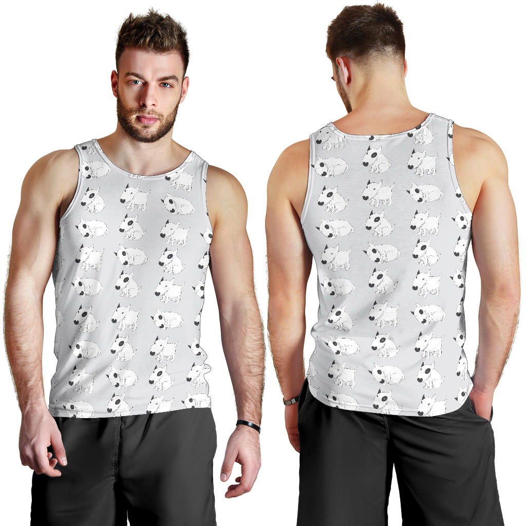 Bull Terrier hand draw Print Pattern Men Tank Top