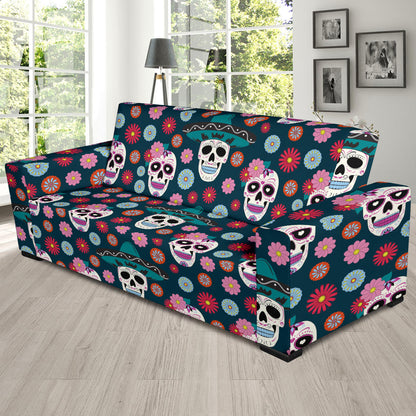 Sugar Skull Print Design LKS308 Sofa Slipcover