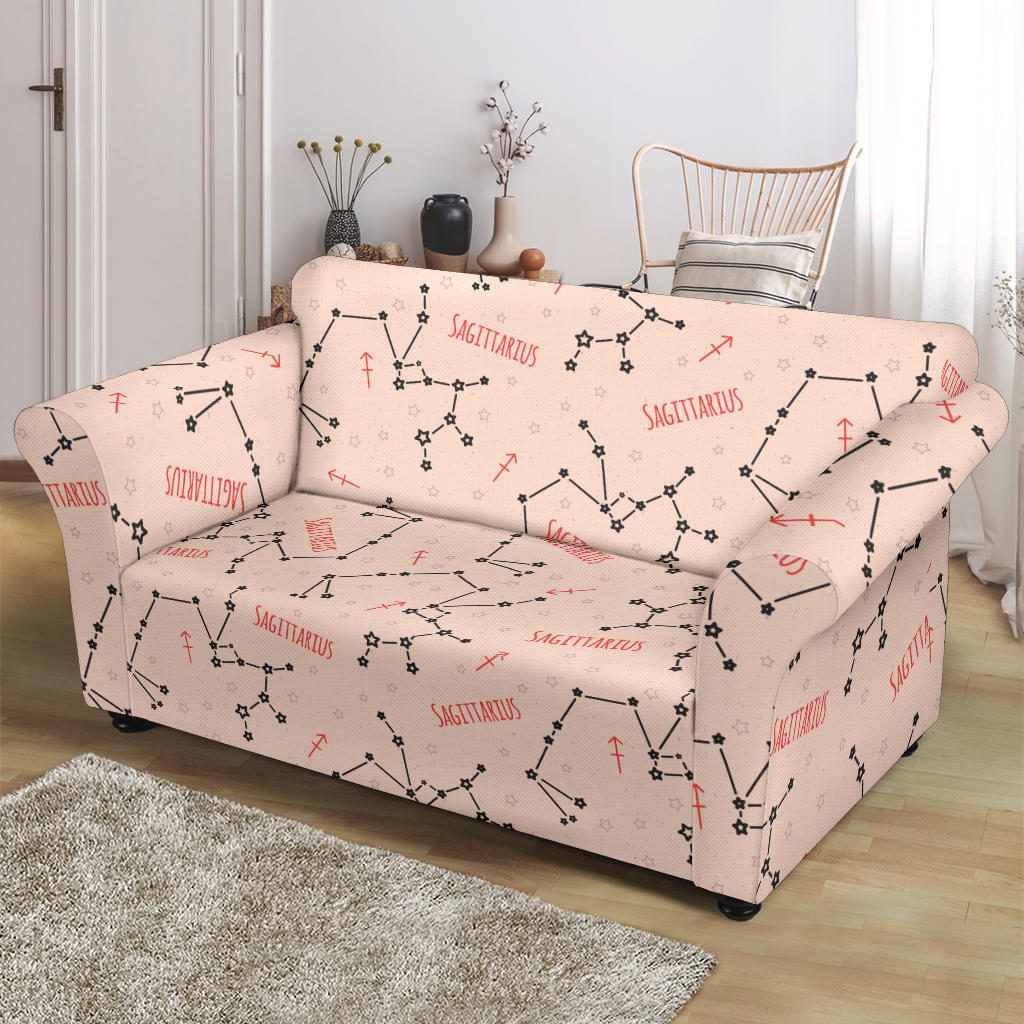 Sagittarius Star Print Design LKS302 Loveseat Couch Slipcover