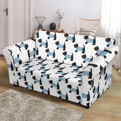 Scottish Terriers Print Design LKS3012 Loveseat Couch Slipcover