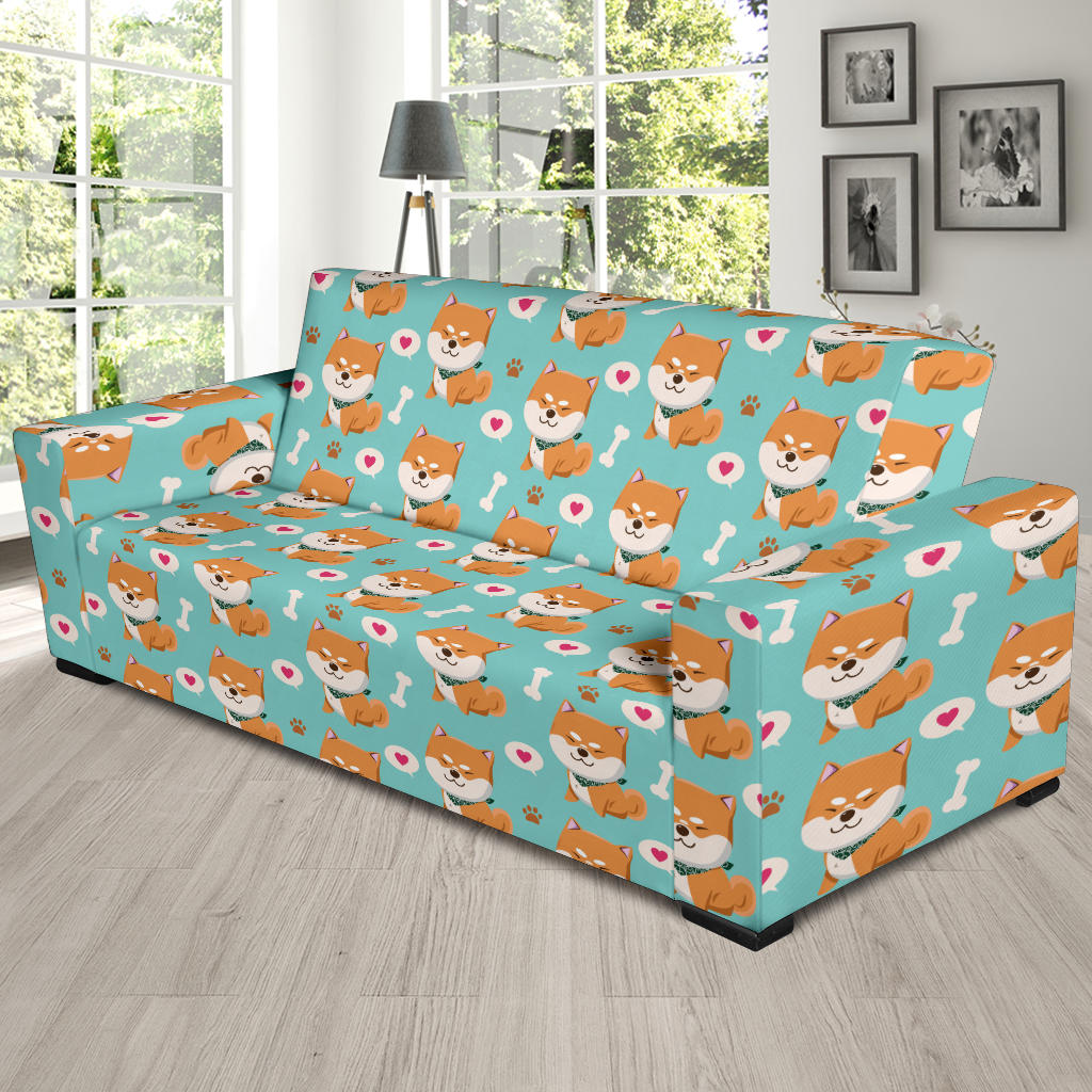Shiba Inu Print Design LKS3013 Sofa Slipcover