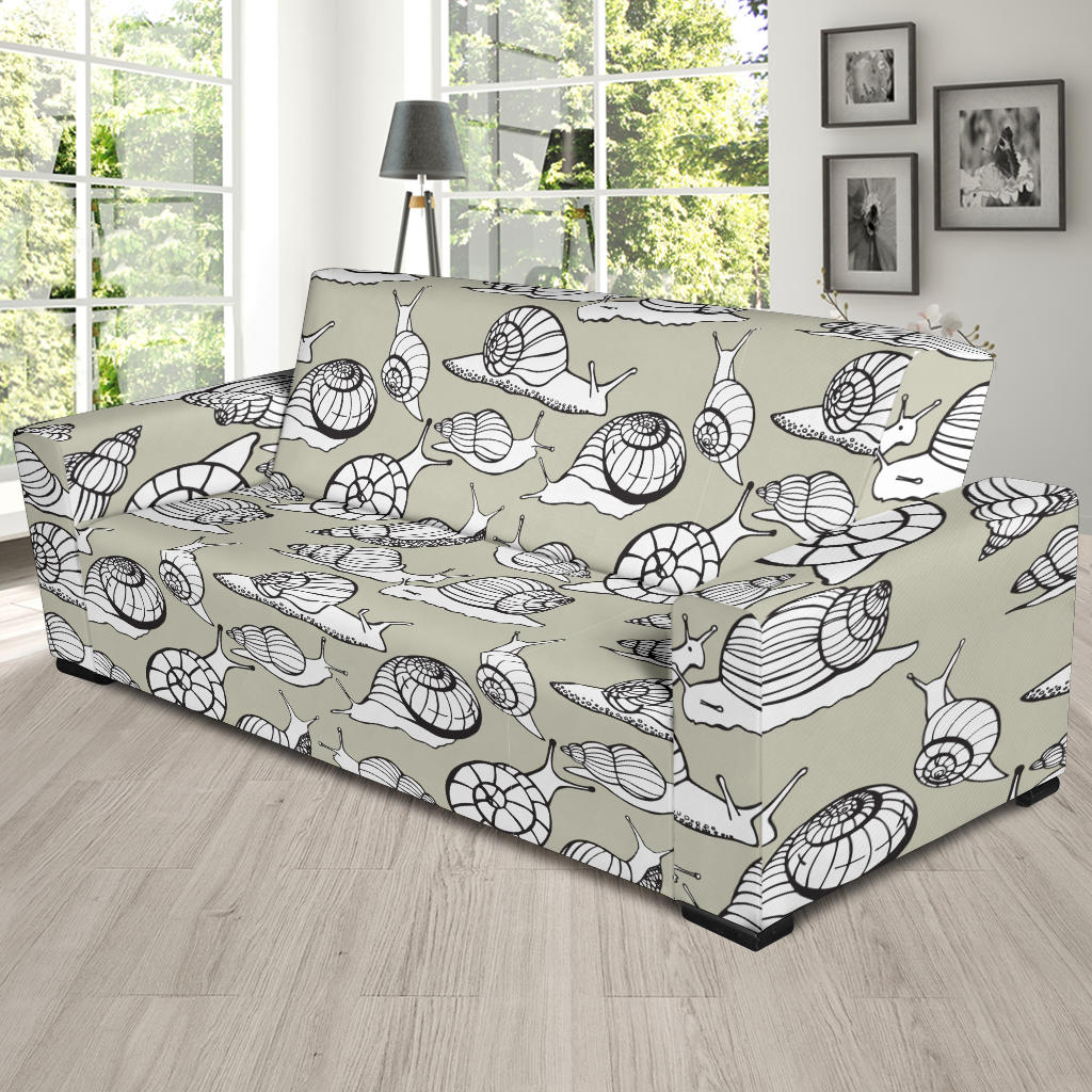 Snail Pattern Print Design 03 Sofa Slipcover