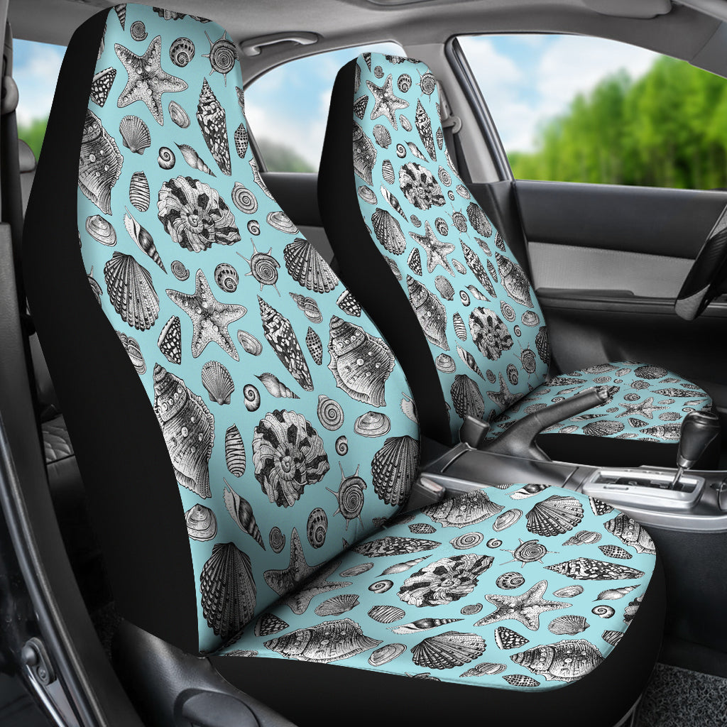 Seashell Beach Print Design LKS302 Car Seat Covers