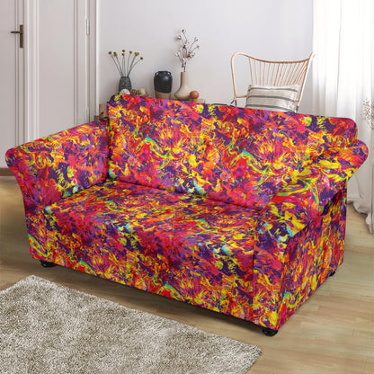 Splatter Print Design LKS303 Loveseat Couch Slipcover