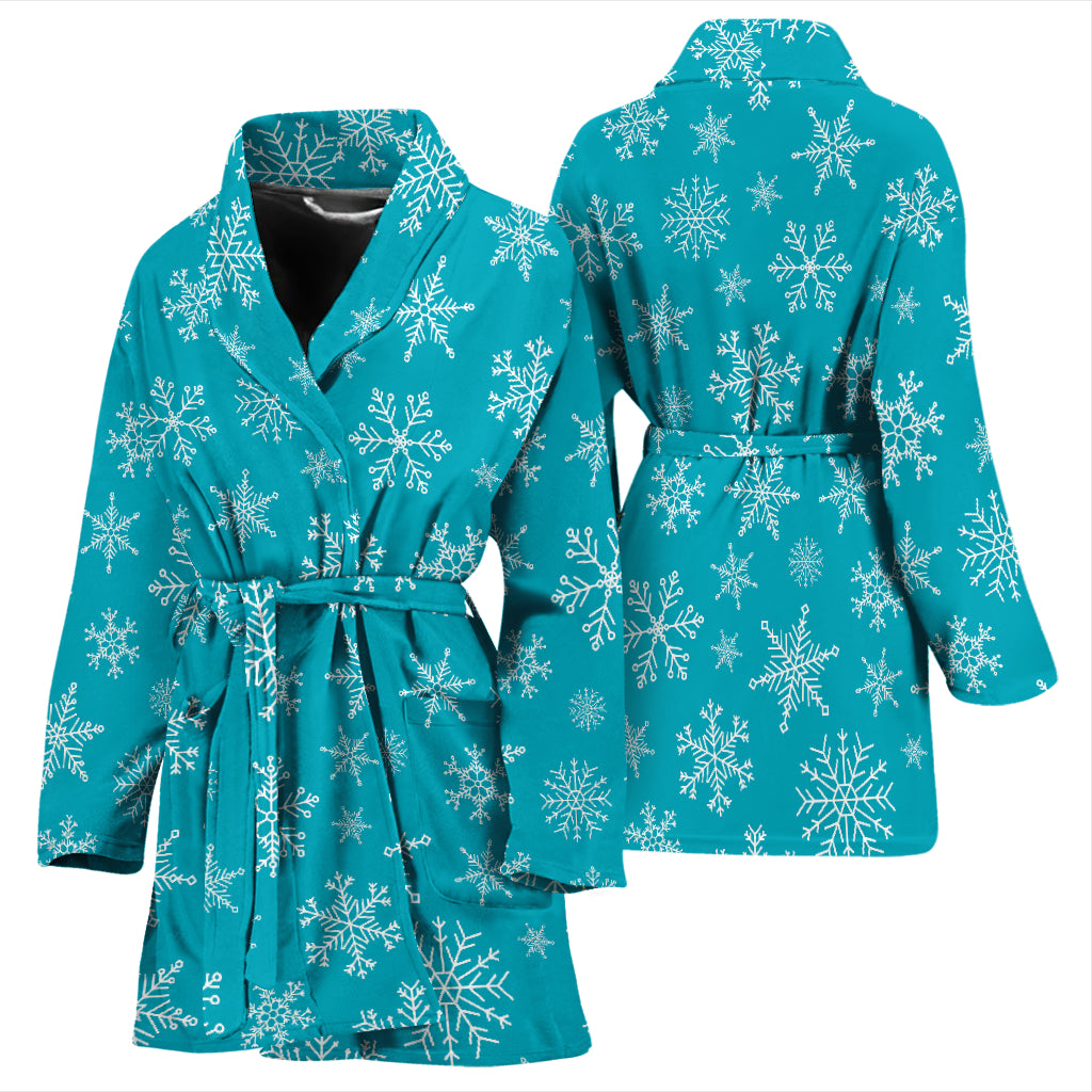Snowflake Print Design LKS304 Women Bathrobe