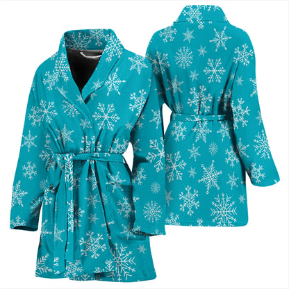 Snowflake Print Design LKS304 Women Bathrobe
