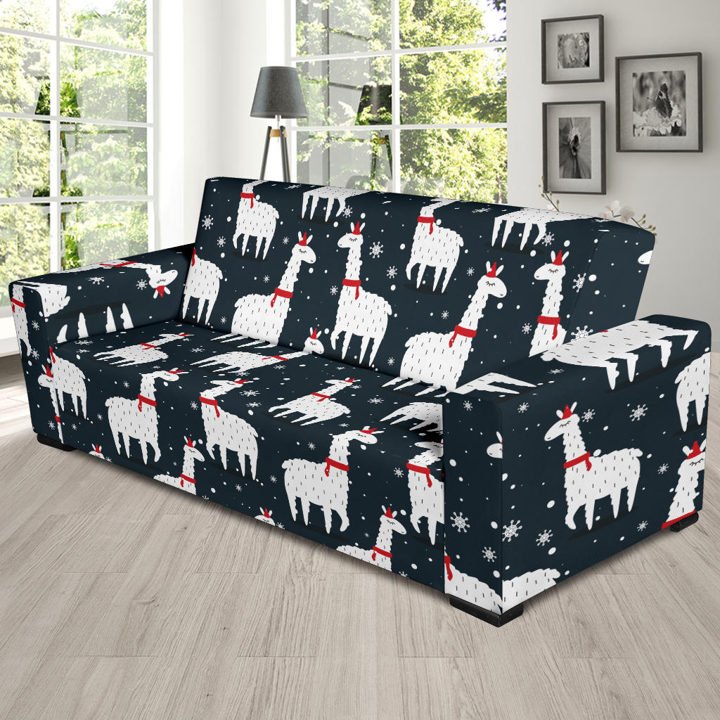 Alpaca Pattern Print Design 04 Sofa Slipcover