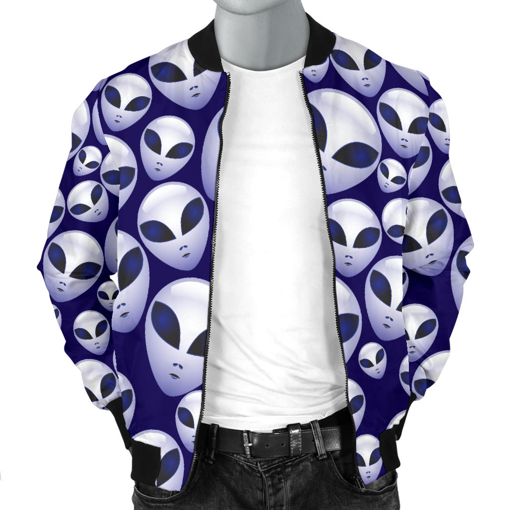 Alien Head Extraterrestrial Men Bomber Jacket