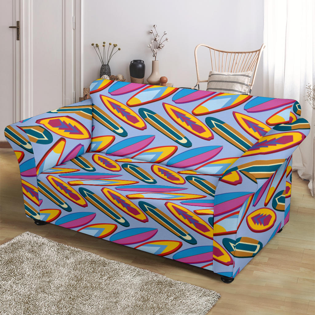 Surfboard Pattern Print Design LKS303 Loveseat Couch Slipcover