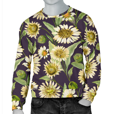 Daisy Vintage Print Pattern Men Long Sleeve Sweatshirt