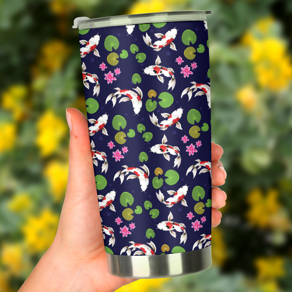 Koi Carp Pattern Design Themed Print Tumbler