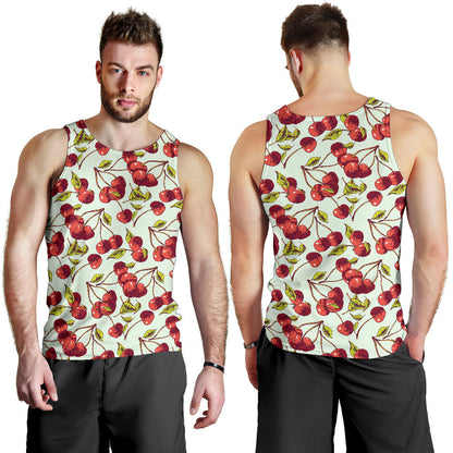 Cherry Hand Draw Men Tank Top