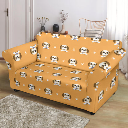 Shih Tzu Print Design LKS303 Loveseat Couch Slipcover