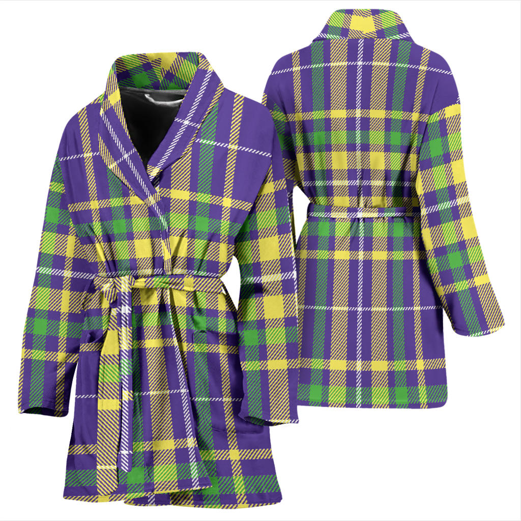 Mardi Gras Pattern Print Design 010 Women Bathrobe
