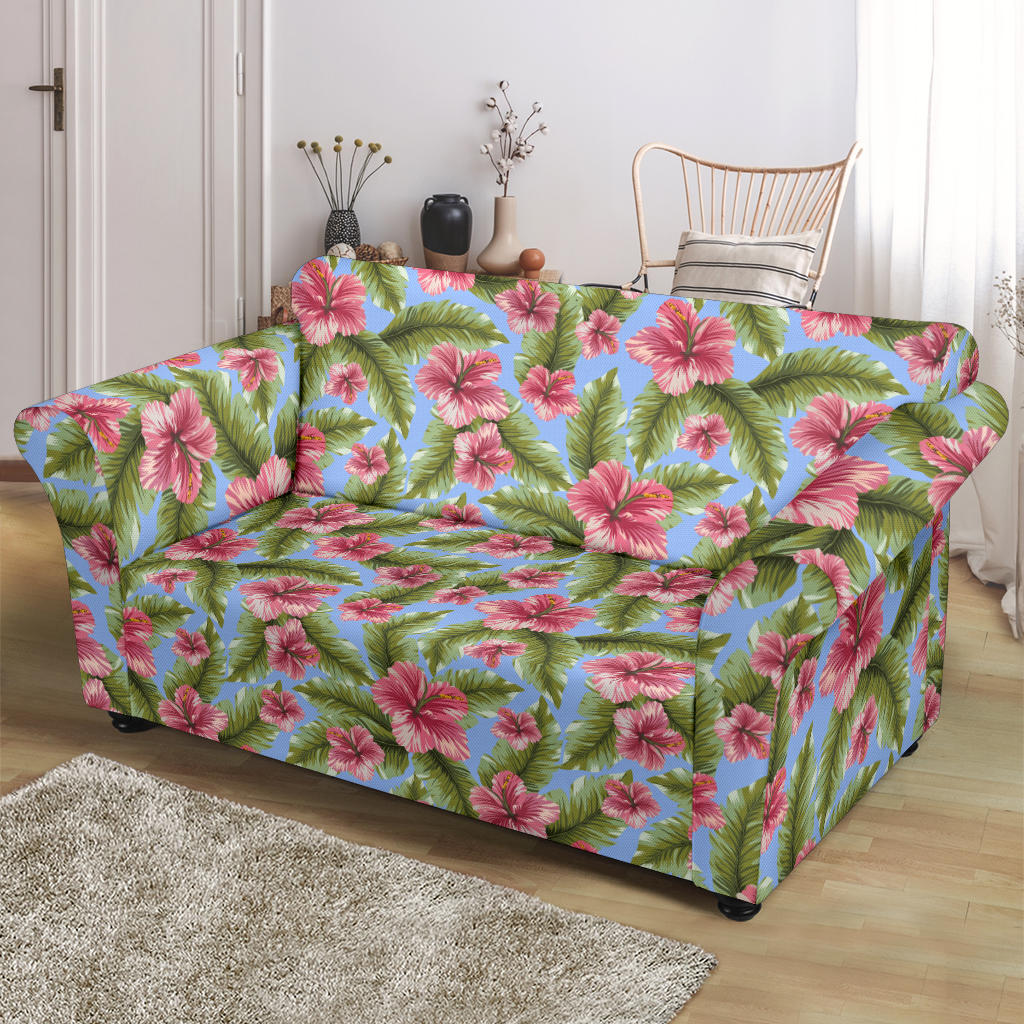 Tropical Flower Print Design LKS301 Loveseat Couch Slipcover