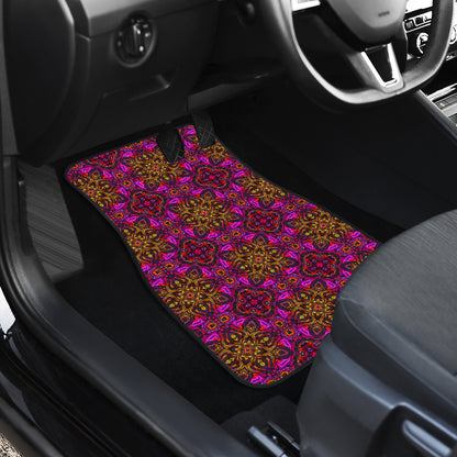 kaleidoscope Abstract Print Design Car Floor Mats Front Back